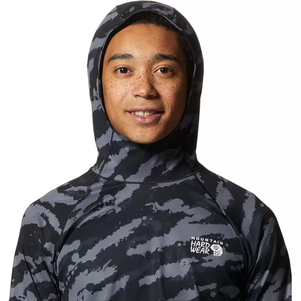imageMountain Hardwear Mens Mountain Stretch Hoody for Hiking Casual Camping and BackpackingBlack Paintstrokes Print
