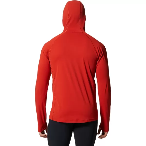 imageMountain Hardwear Mens Mountain Stretch Hoody for Hiking Casual Camping and BackpackingDesert Red