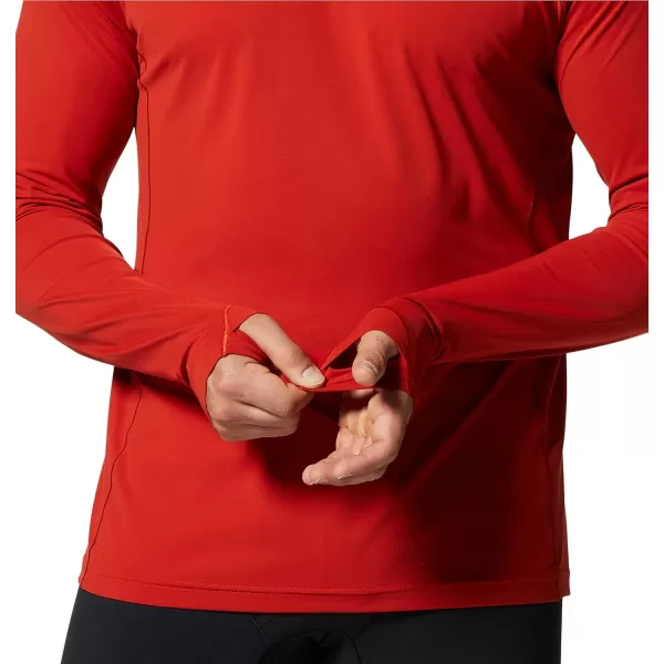 imageMountain Hardwear Mens Mountain Stretch Hoody for Hiking Casual Camping and BackpackingDesert Red