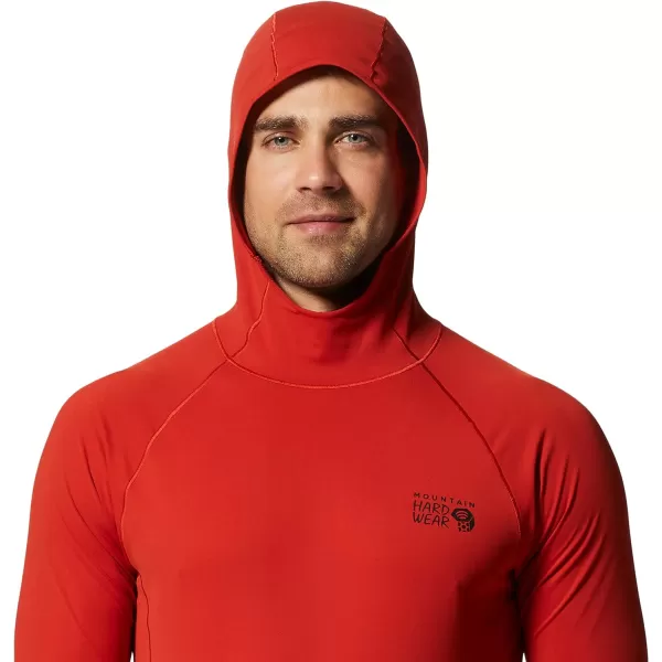 imageMountain Hardwear Mens Mountain Stretch Hoody for Hiking Casual Camping and BackpackingDesert Red