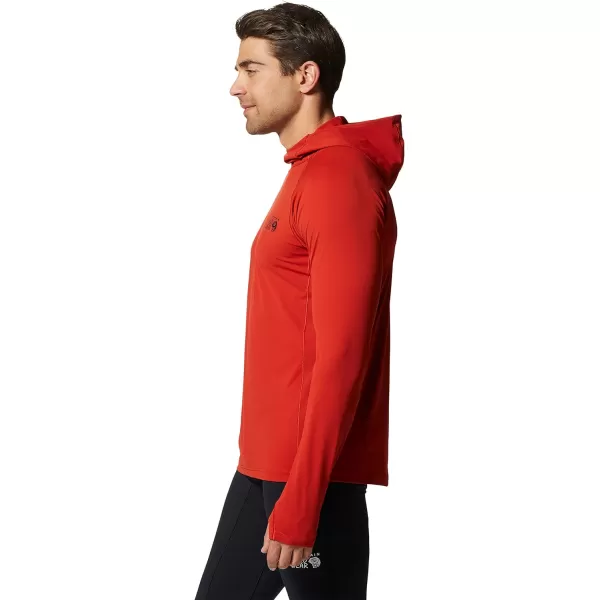 imageMountain Hardwear Mens Mountain Stretch Hoody for Hiking Casual Camping and BackpackingDesert Red