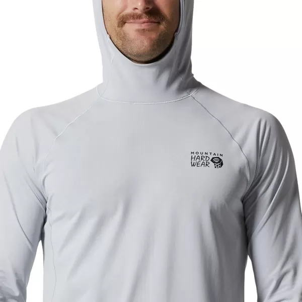 imageMountain Hardwear Mens Mountain Stretch Hoody for Hiking Casual Camping and BackpackingGlacial