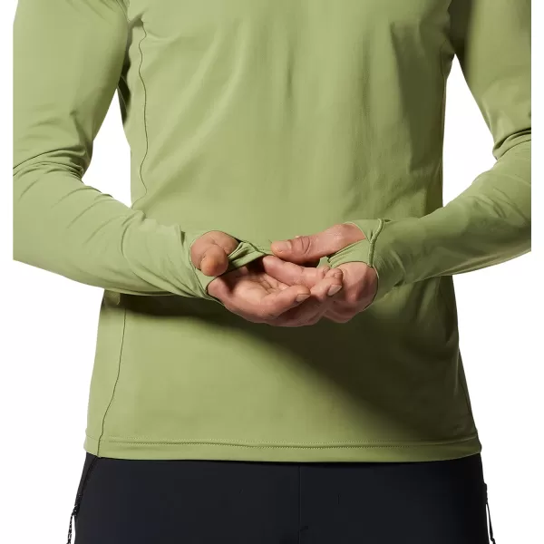 imageMountain Hardwear Mens Mountain Stretch Hoody for Hiking Casual Camping and BackpackingLight Cactus