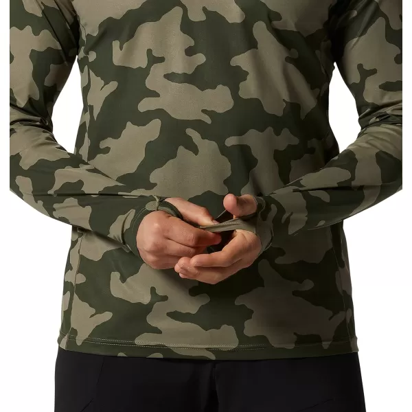 imageMountain Hardwear Mens Mountain Stretch Hoody for Hiking Casual Camping and BackpackingStone Green Lands Camo