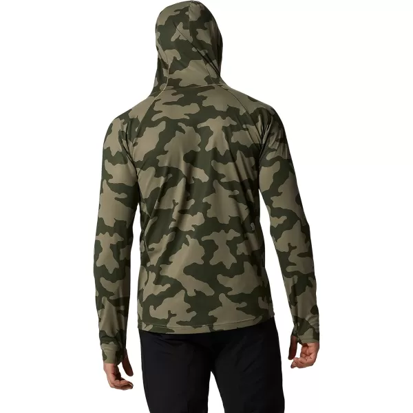 imageMountain Hardwear Mens Mountain Stretch Hoody for Hiking Casual Camping and BackpackingStone Green Lands Camo