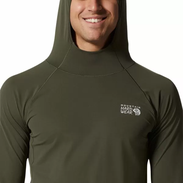 imageMountain Hardwear Mens Mountain Stretch Hoody for Hiking Casual Camping and BackpackingSurplus Green