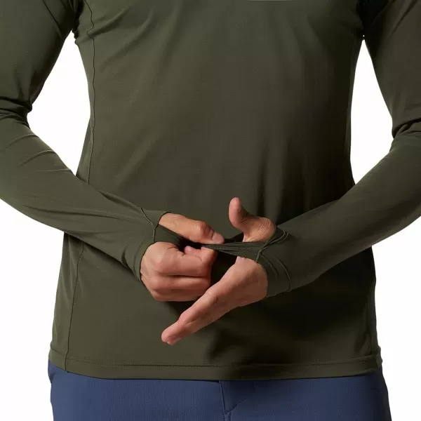 imageMountain Hardwear Mens Mountain Stretch Hoody for Hiking Casual Camping and BackpackingSurplus Green