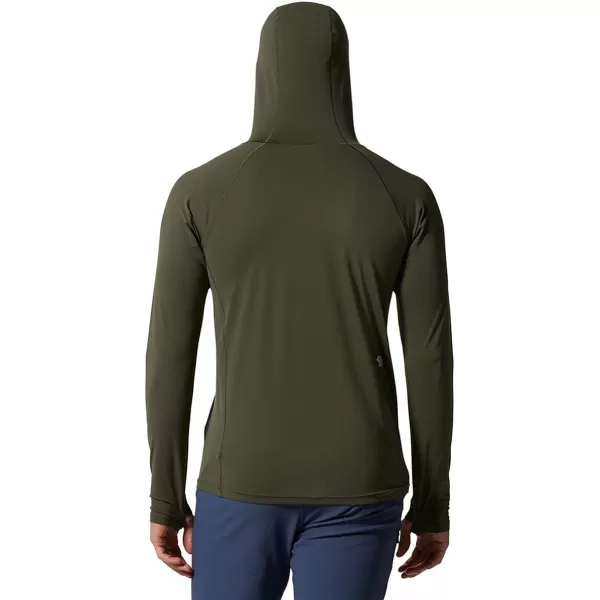 imageMountain Hardwear Mens Mountain Stretch Hoody for Hiking Casual Camping and BackpackingSurplus Green