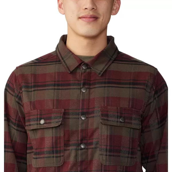 imageMountain Hardwear Mens Outpost Long Sleeve Line Shirt for Hiking Camping Backpacking and Everyday WearRidgeline Hot Spring Plaid