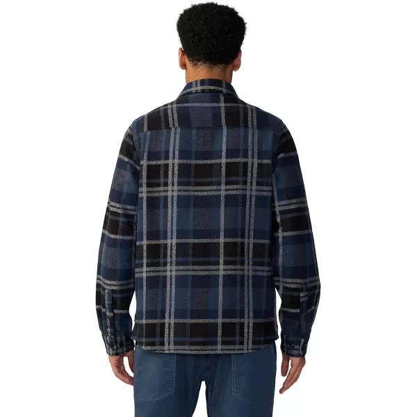 imageMountain Hardwear Mens Plusher Long Sleeve Shirt for Hiking Camping and Casual WearHardwear Navy Amsterdam Plaid
