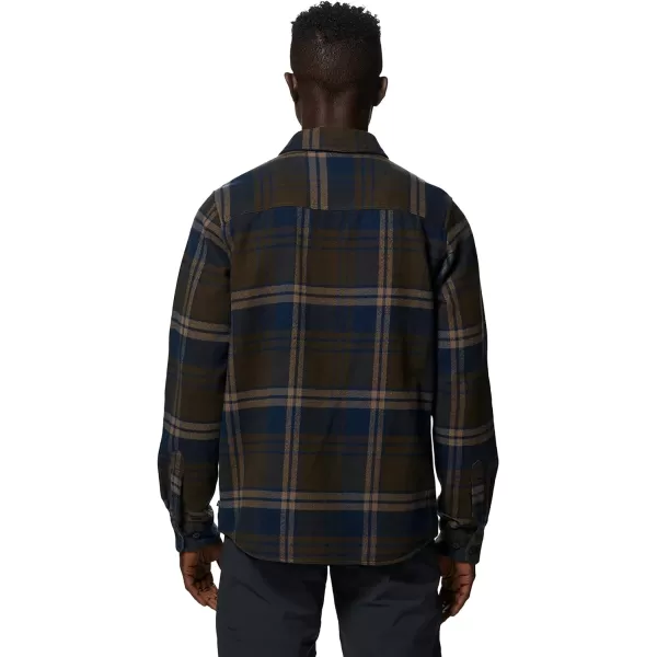 imageMountain Hardwear Mens Plusher Long Sleeve Shirt for Hiking Camping and Casual WearRidgeline Bonfire Plaid