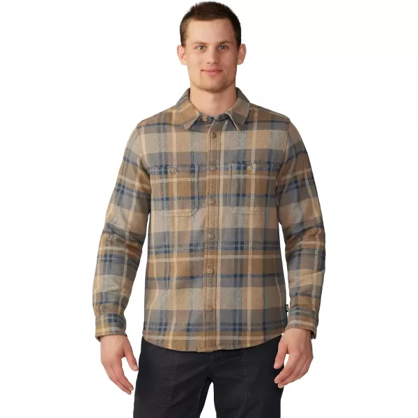 imageMountain Hardwear Mens Plusher Long Sleeve Shirt for Hiking Camping and Casual WearTrail Dust Amsterdam Plaid
