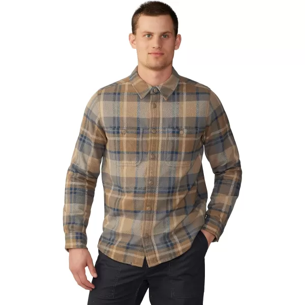 imageMountain Hardwear Mens Plusher Long Sleeve Shirt for Hiking Camping and Casual WearTrail Dust Amsterdam Plaid