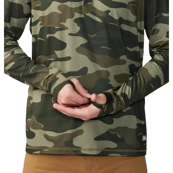 imageMountain Hardwear Mens Standard Chill Action Ls CrewDark Pine Trees Camo Print