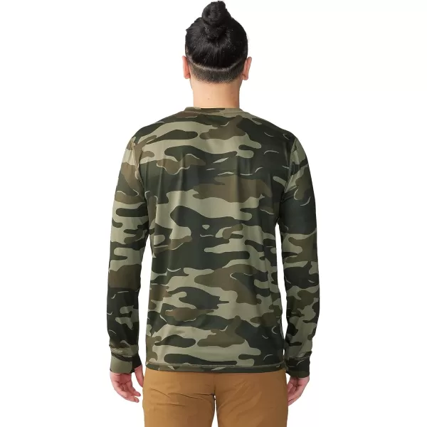 imageMountain Hardwear Mens Standard Chill Action Ls CrewDark Pine Trees Camo Print