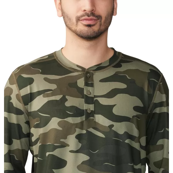imageMountain Hardwear Mens Standard Chill Action Ls CrewDark Pine Trees Camo Print