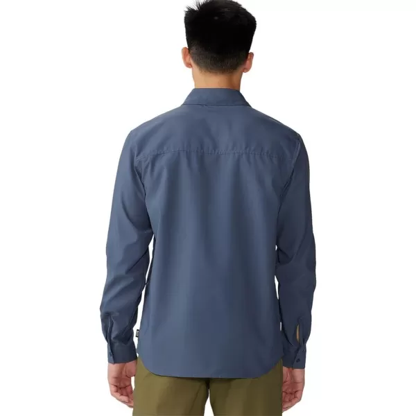 imageMountain Hardwear Mens Standard Trail Sender Long SleeveBlue Slate  Dark Storm