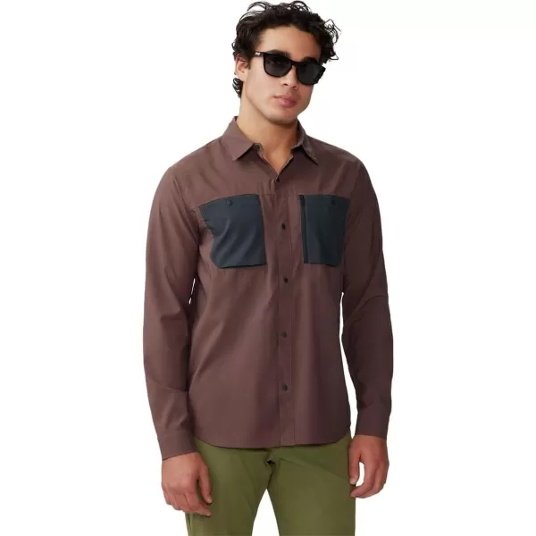 imageMountain Hardwear Mens Standard Trail Sender Long SleeveCarob  Dark Storm