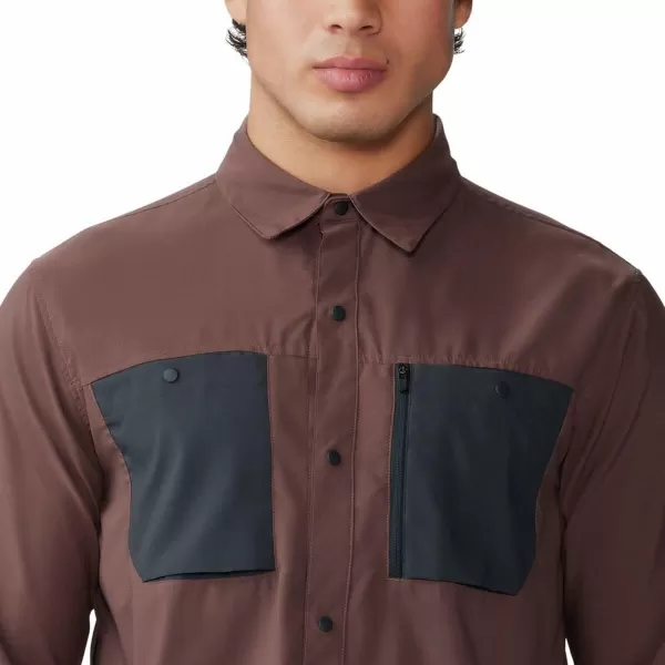 imageMountain Hardwear Mens Standard Trail Sender Long SleeveCarob  Dark Storm