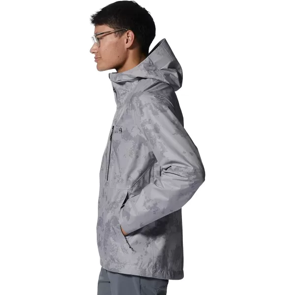 imageMountain Hardwear Mens Stretch Ozonic Jacket for Backpacking Hiking Travel and Casual WearGlacial Print