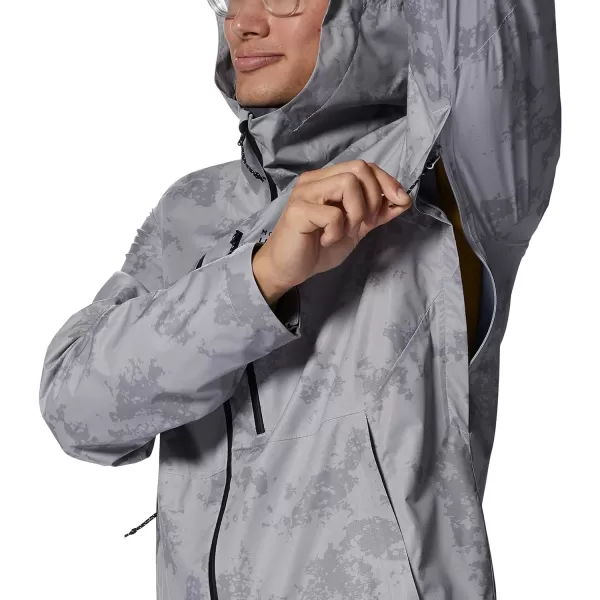 imageMountain Hardwear Mens Stretch Ozonic Jacket for Backpacking Hiking Travel and Casual WearGlacial Print