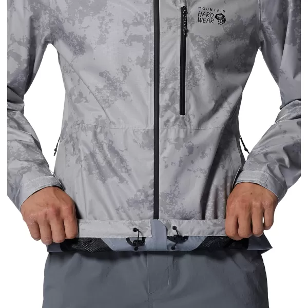imageMountain Hardwear Mens Stretch Ozonic Jacket for Backpacking Hiking Travel and Casual WearGlacial Print