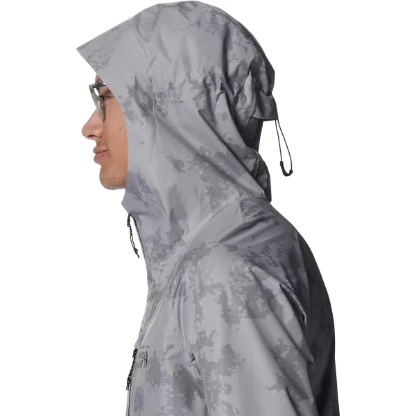 imageMountain Hardwear Mens Stretch Ozonic Jacket for Backpacking Hiking Travel and Casual WearGlacial Print