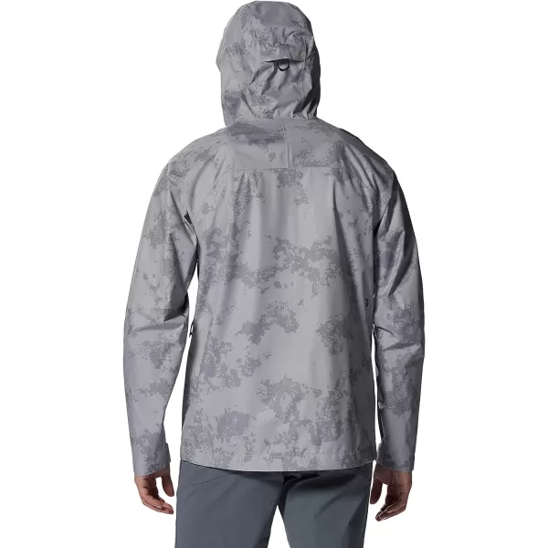 imageMountain Hardwear Mens Stretch Ozonic Jacket for Backpacking Hiking Travel and Casual WearGlacial Print