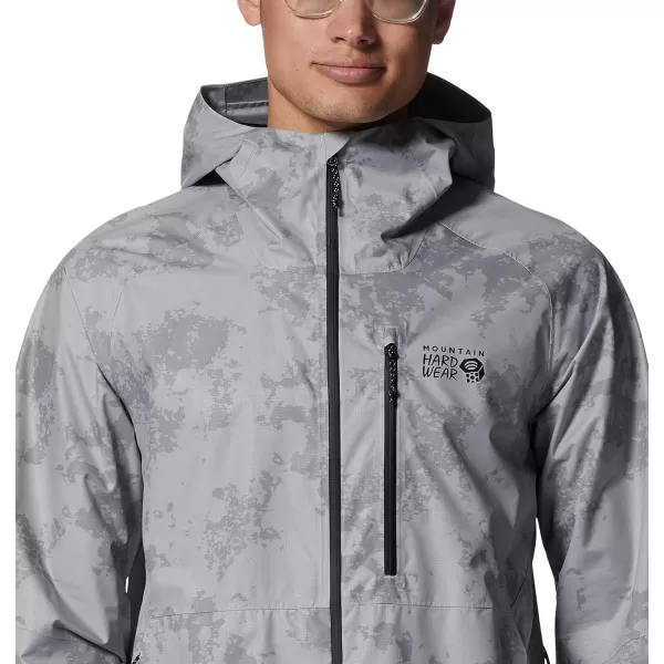 imageMountain Hardwear Mens Stretch Ozonic Jacket for Backpacking Hiking Travel and Casual WearGlacial Print
