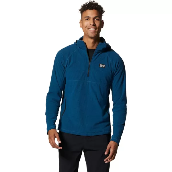 imageMountain Hardwear Mens Summit Grid Hoody for Backpacking Hiking Camping and Casual Wear  Lightweight and InsulatedDark Caspian