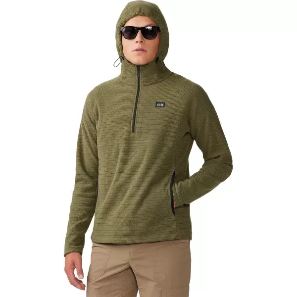 imageMountain Hardwear Mens Summit Grid HoodyCombat Green