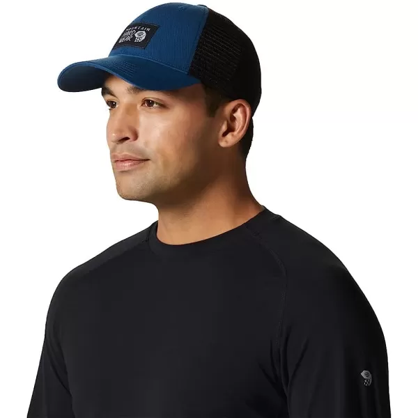 imageMountain Hardwear Unisex MHW Logo Trucker Hat for Casual Travel Outdoors and EverydayBlue Horizon