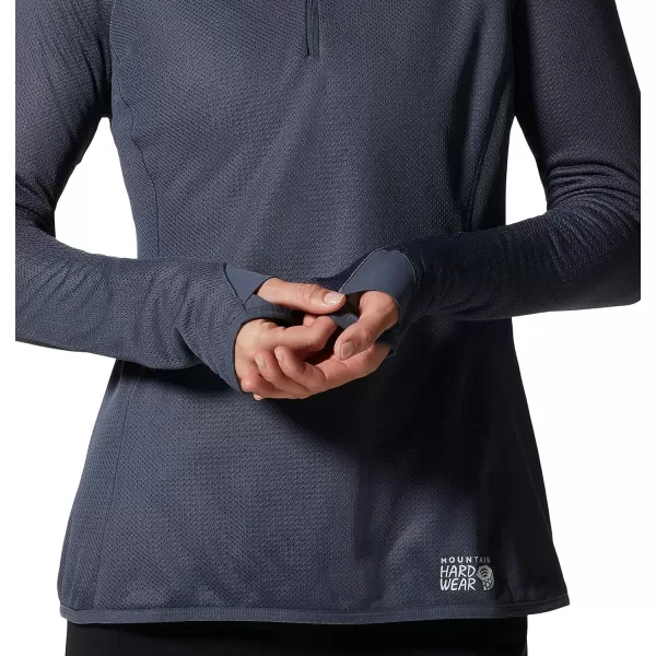 imageMountain Hardwear Womens Airmesh 12 Zip Jacket for Hiking Backpacking and Rock Climbing  QuickDrying and LightweightBlue Slate
