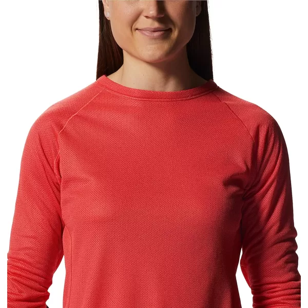 imageMountain Hardwear Womens Airmesh Long Sleeve Crew for Hiking Backpacking and Rock Climbing  QuickDrying and LightweightSolar Pink
