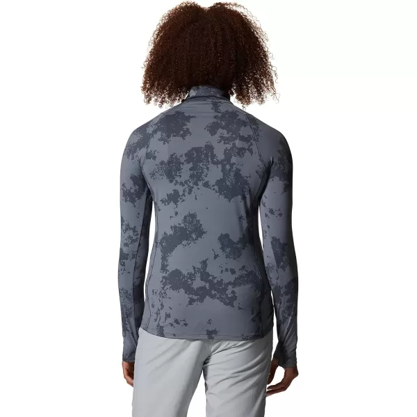 imageMountain Hardwear Womens Crater Lake Half ZipBlue Slate Scattered Dye Print