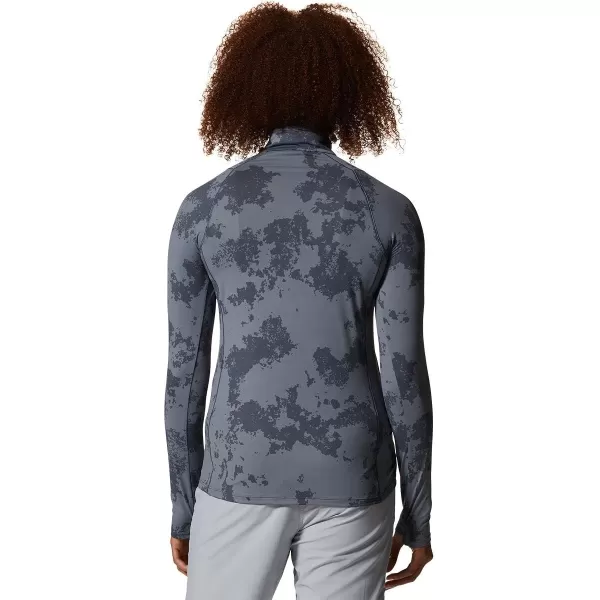 imageMountain Hardwear Womens Crater Lake Half ZipBlue Slate Scattered Dye Print