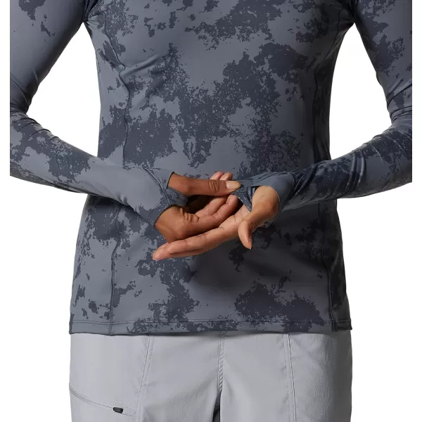 imageMountain Hardwear Womens Crater Lake Half ZipBlue Slate Scattered Dye Print