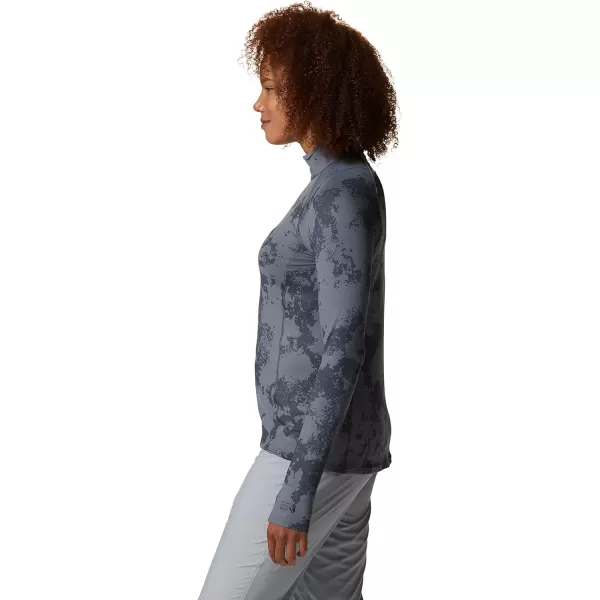 imageMountain Hardwear Womens Crater Lake Half ZipBlue Slate Scattered Dye Print