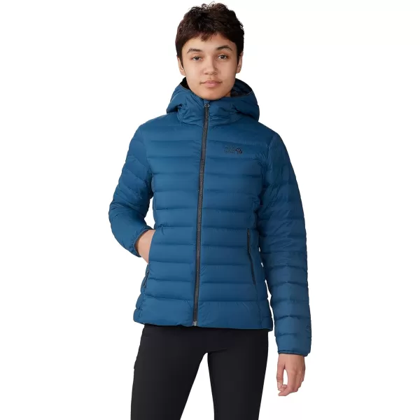 imageMountain Hardwear Womens Deloro Down Full Zip Hoody for Climbing and Skiing  Insulated Windproof and WaterResistantDark Caspian