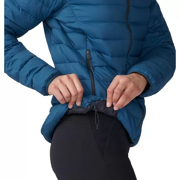 imageMountain Hardwear Womens Deloro Down Full Zip Hoody for Climbing and Skiing  Insulated Windproof and WaterResistantDark Caspian