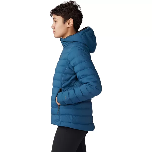 imageMountain Hardwear Womens Deloro Down Full Zip Hoody for Climbing and Skiing  Insulated Windproof and WaterResistantDark Caspian