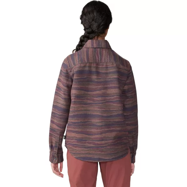 imageMountain Hardwear Womens Granite Peak Long Sleeve Flannel for Camping Travel AprsSki and Everyday WearClay Earth Landscape Jacquard