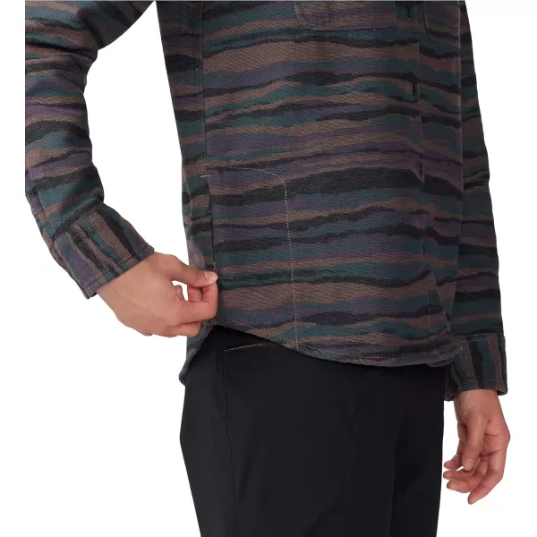 imageMountain Hardwear Womens Granite Peak Long Sleeve Flannel for Camping Travel AprsSki and Everyday WearDark Marsh Landscape Jacquard