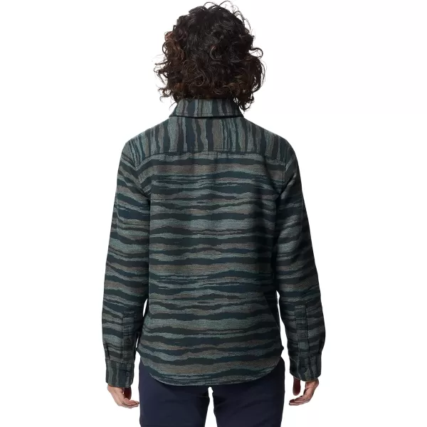imageMountain Hardwear Womens Granite Peak Long Sleeve Flannel for Camping Travel AprsSki and Everyday WearDark Marsh Landscape Print
