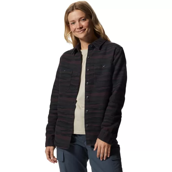 imageMountain Hardwear Womens Granite Peak Long Sleeve Flannel for Camping Travel AprsSki and Everyday WearDarkest Dawn
