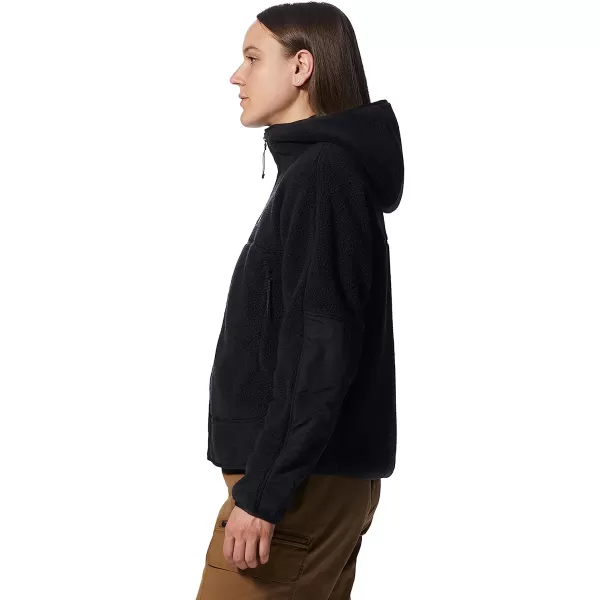imageMountain Hardwear Womens HiCamp Fleece Full Zip Hoody for Hiking Travel Backpacking and Everyday WearBlack