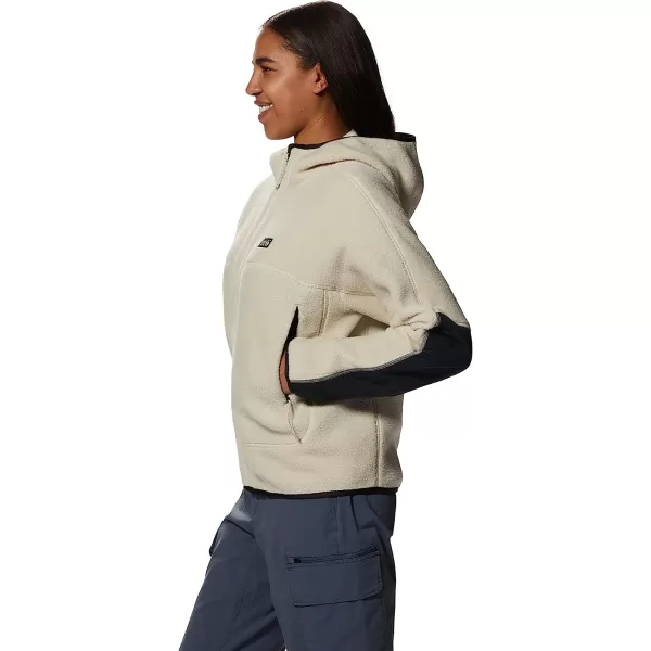 imageMountain Hardwear Womens HiCamp Fleece Full Zip Hoody for Hiking Travel Backpacking and Everyday WearWild Oyster