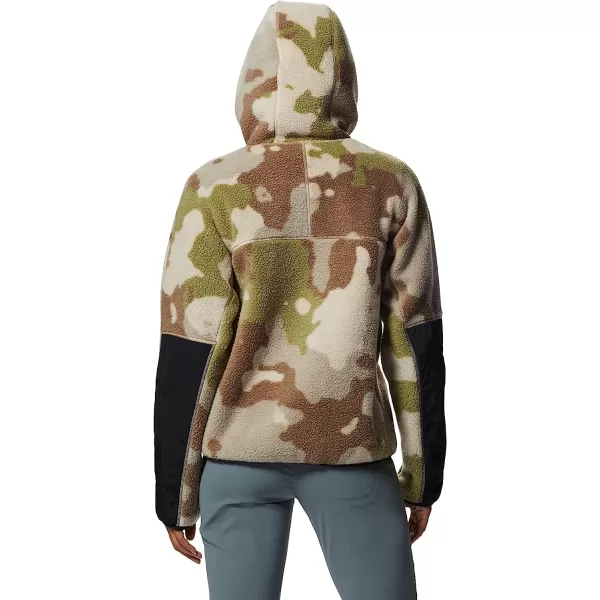 imageMountain Hardwear Womens HiCamp Fleece Full Zip Hoody for Hiking Travel Backpacking and Everyday WearWild Oyster Pines Camo