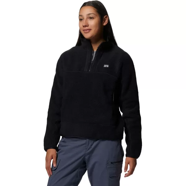 imageMountain Hardwear Womens HiCamp Fleece Pullover for Hiking Travel Backpacking and Everyday WearBlack