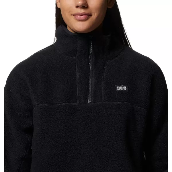 imageMountain Hardwear Womens HiCamp Fleece Pullover for Hiking Travel Backpacking and Everyday WearBlack